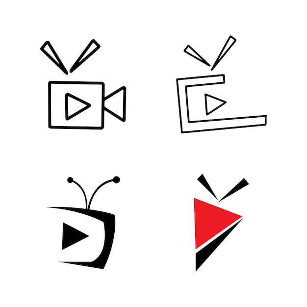 Vector del logotipo del icono de televisión en vivo
