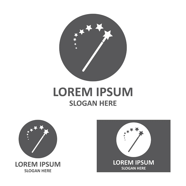 Vector de logotipo de icono de varita mágica