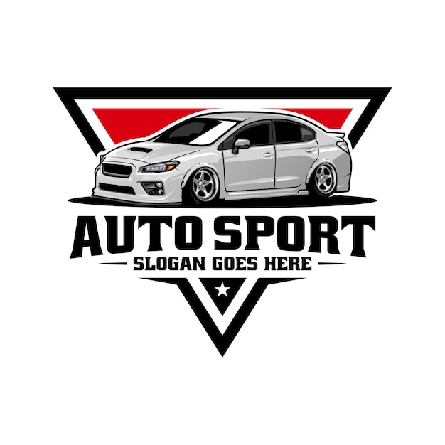 vector de logotipo de ilustración de coche de carreras