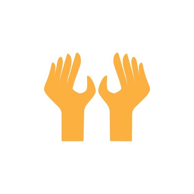 Vector del logotipo de la ilustración de la mano hacia arriba