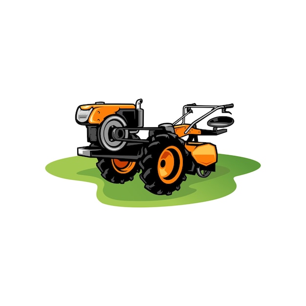 Vector vector de logotipo de ilustración de tractor agrícola