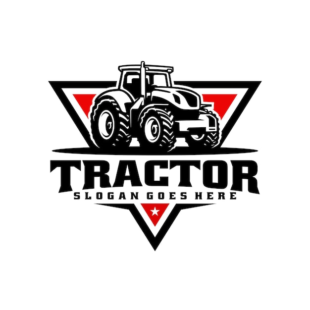 Vector vector de logotipo de ilustración de tractor