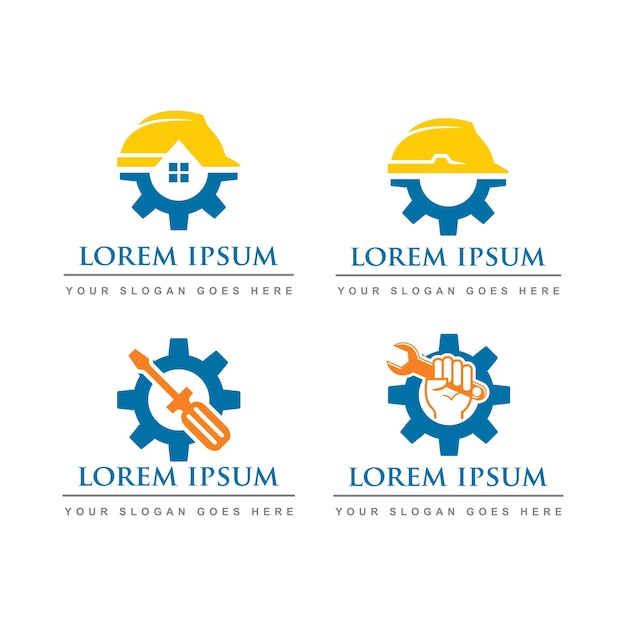 Vector vector de logotipo de ingeniería de logotipo de industria