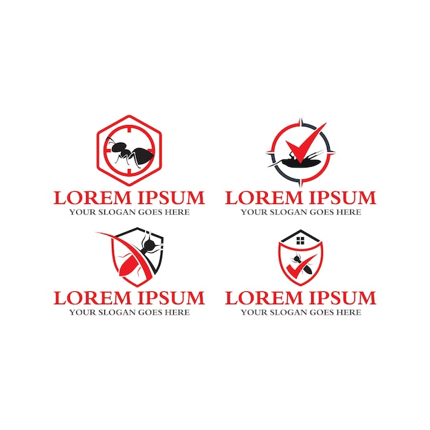 Vector de logotipo de insecticida de logotipo de control de plagas