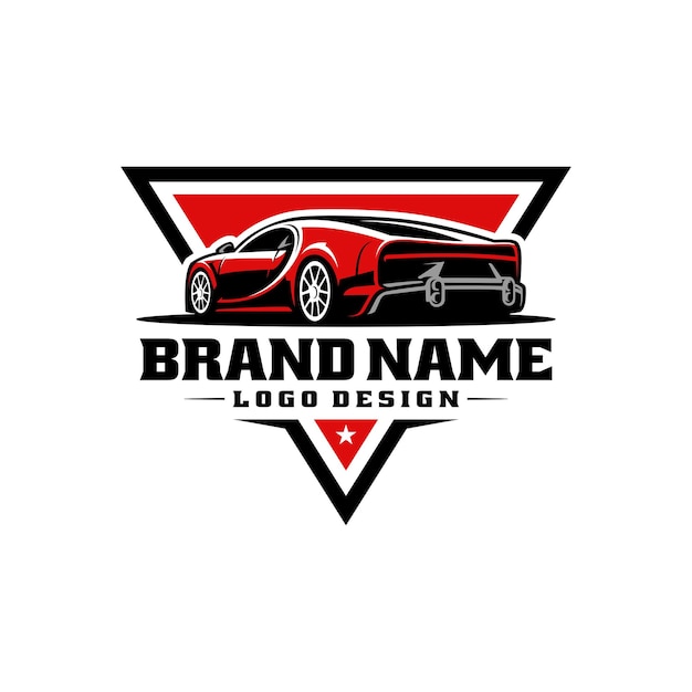 vector de logotipo de insignia de emblema de coche deportivo exótico