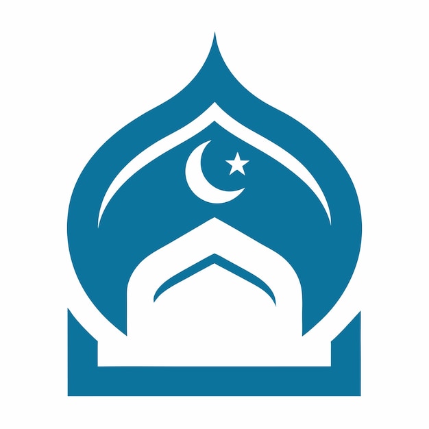 Vector del logotipo islámico en fondo blanco