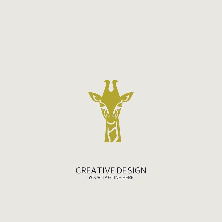 Vector vector del logotipo de la jirafa