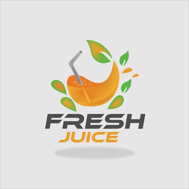 Vector de logotipo de jugos saludables y frescos