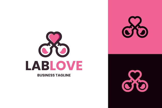 Vector del logotipo del laboratorio de amor