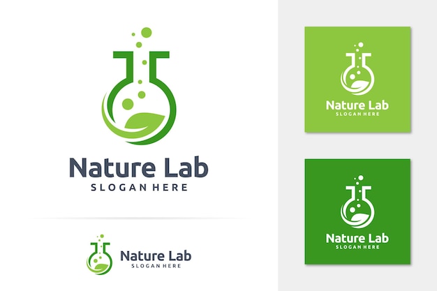 Vector de logotipo de laboratorio de naturaleza