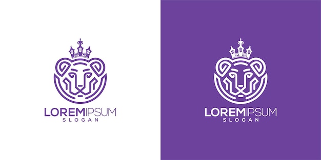 Vector de logotipo de leona