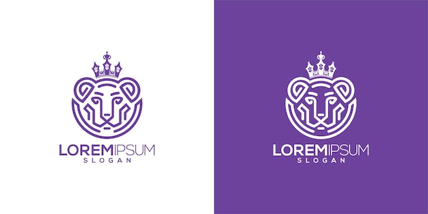 Vector vector de logotipo de leona