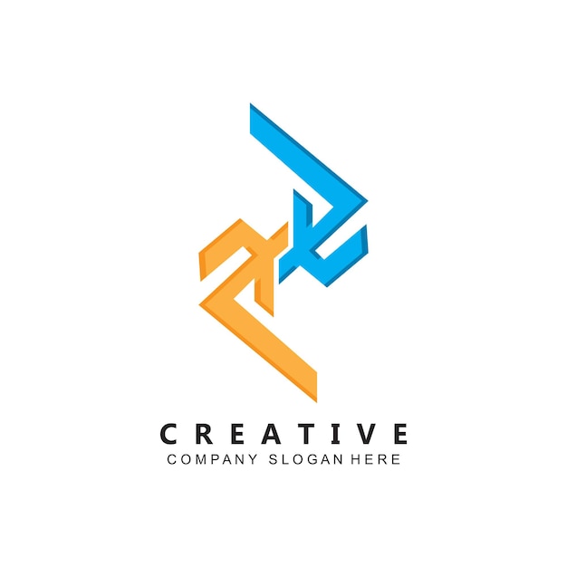 Vector de logotipo de letra E con concepto de icono de color degradado