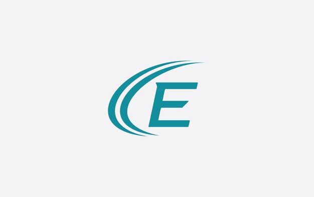 Vector del logotipo de la letra E plana