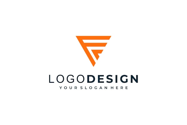 Vector de logotipo de la letra F abstracta moderna minimalista