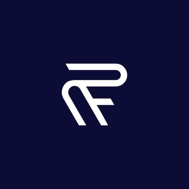 Vector de logotipo de letra F con concepto de idea moderna