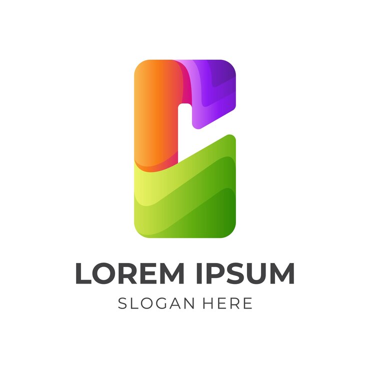Vector vector de logotipo de letra g con estilo colorido 3d