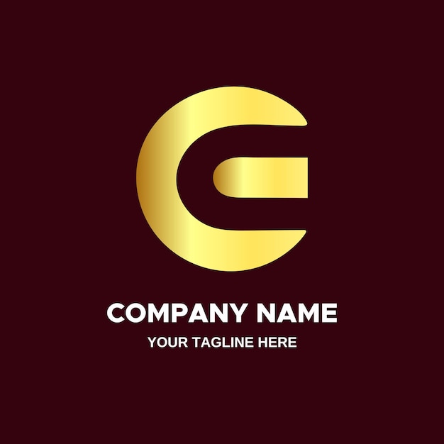 Vector de logotipo de la letra g de lujo ornamental