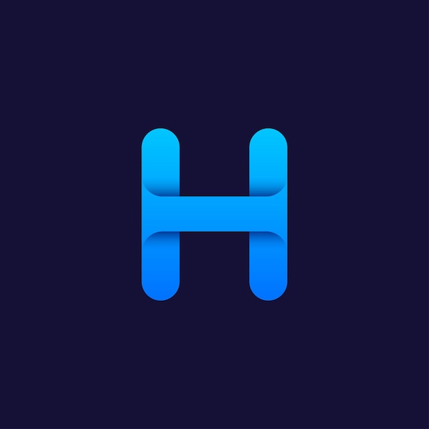vector de logotipo de letra h moderna