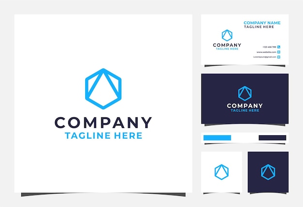 Un vector de logotipo de letra hexagonal
