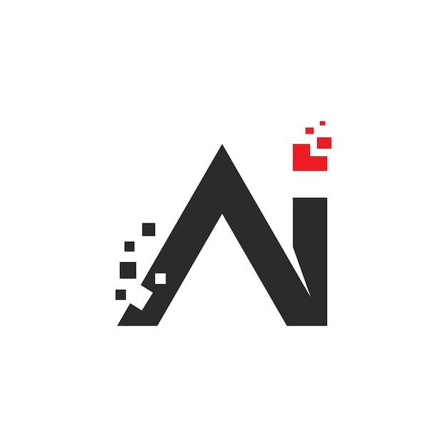 Vector del logotipo de la letra inicial Ai
