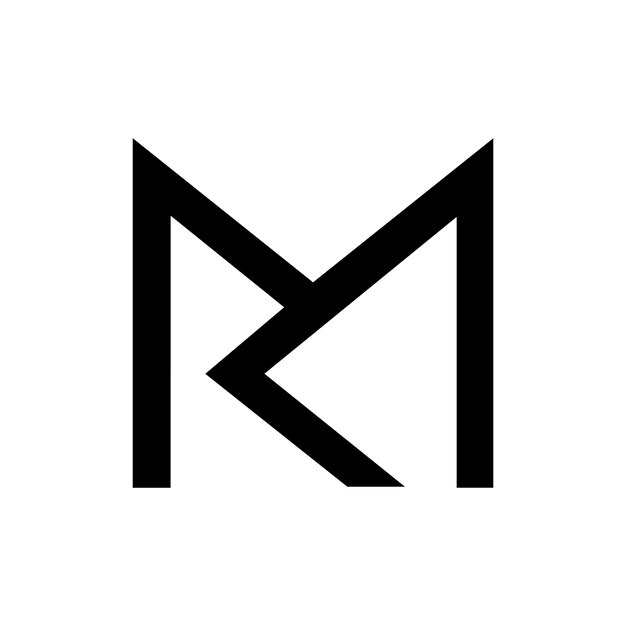 Vector del logotipo de la letra inicial RM