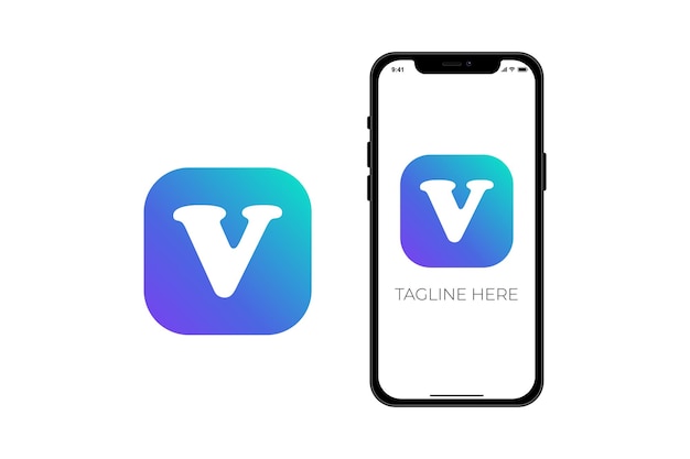 Vector del logotipo de la letra inicial V