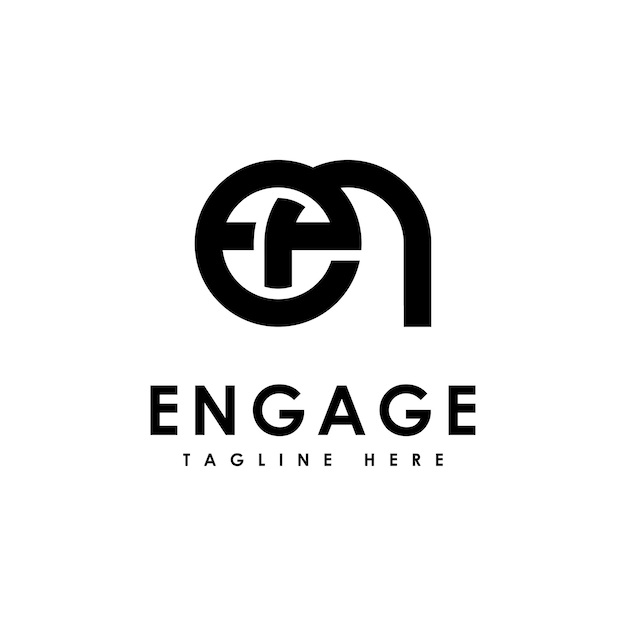 Vector del logotipo de la letra EN NE