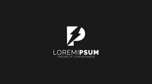 vector de logotipo de letra P, plantilla de logotipo de alfabeto