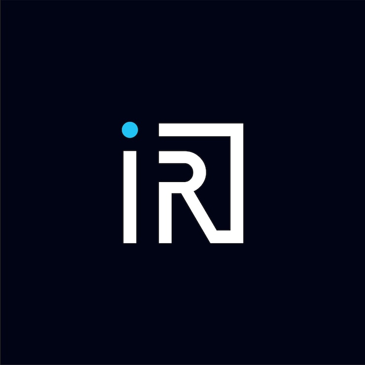 Vector vector de logotipo de letra r con estilo moderno y simple