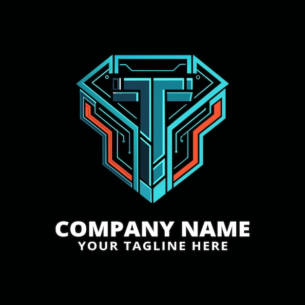 vector del logotipo de la letra t