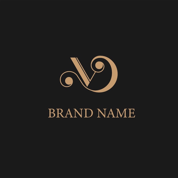 Vector de logotipo de letra VD