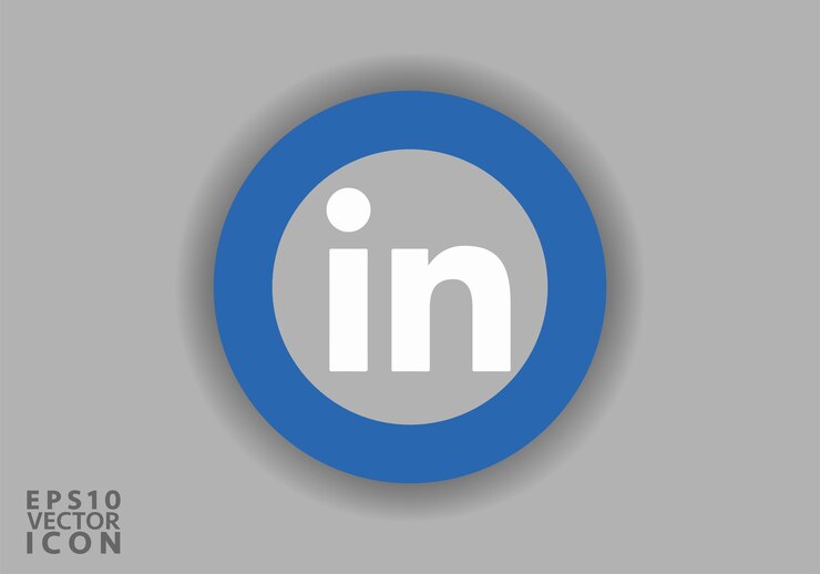 Vector el vector del logotipo de linkedin es una representación estilizada del logotipo de la popular aplicación de redes sociales