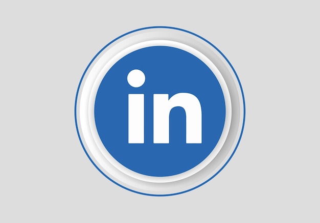 El vector del logotipo de Linkedin es una representación estilizada del logotipo de la popular aplicación de redes sociales