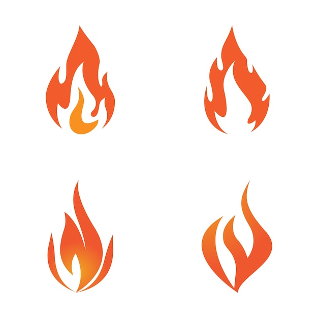 Vector de logotipo de llama de fuego Concepto de logotipo de energía y gas de petróleo