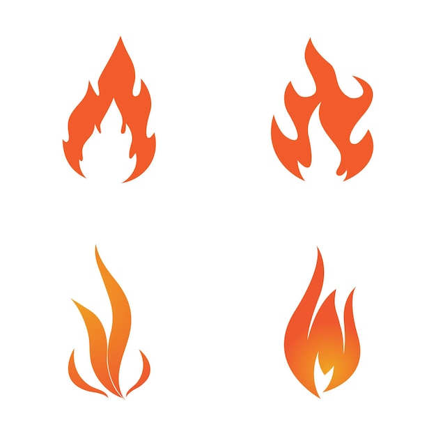 Vector de logotipo de llama de fuego Concepto de logotipo de energía y gas de petróleo