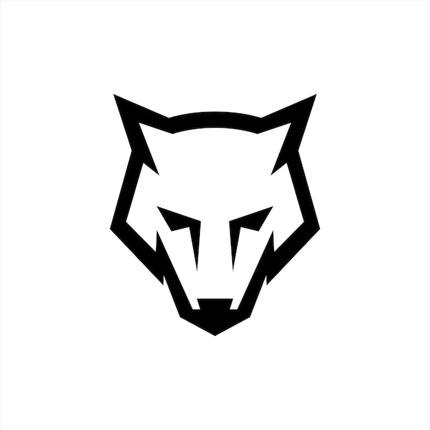 Vector del logotipo del lobo Diseño animal