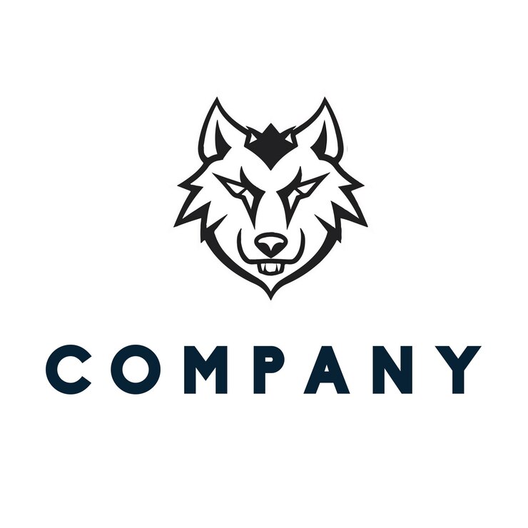 Vector del logotipo del lobo