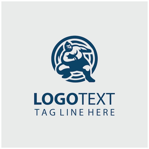 El vector del logotipo del luchador de sumo
