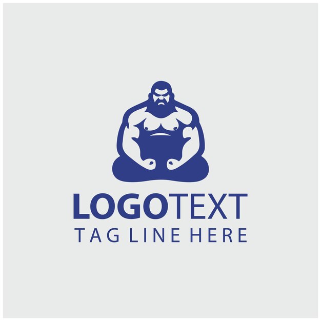 El vector del logotipo del luchador de sumo
