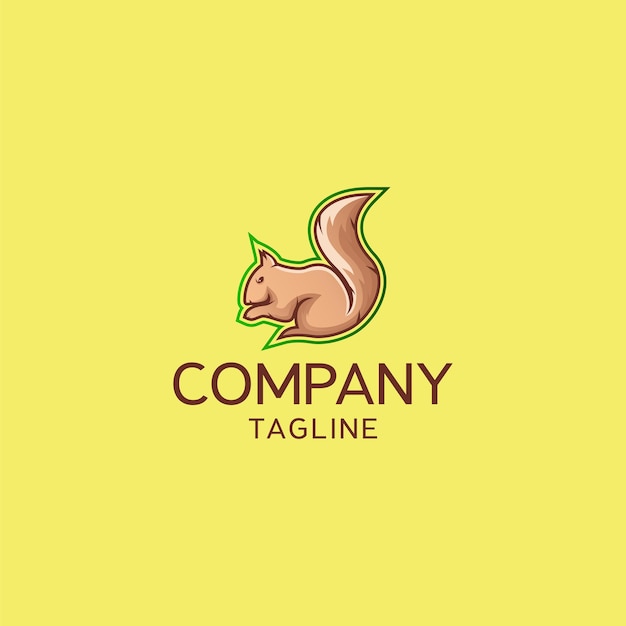 Vector de logotipo de mascota de ardilla