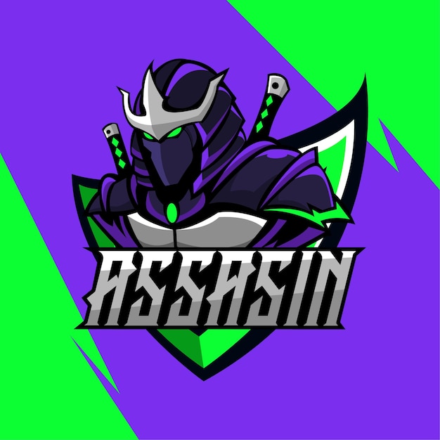 VECTOR DEL LOGOTIPO DE LA MASCOTA ASSASIN ESPORT