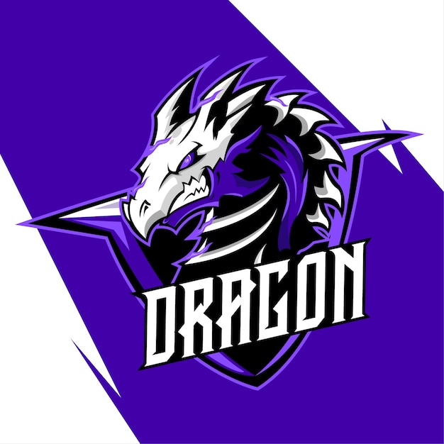 VECTOR DEL LOGOTIPO DE LA MASCOTA DE DARKNES DRAGON ESPORT