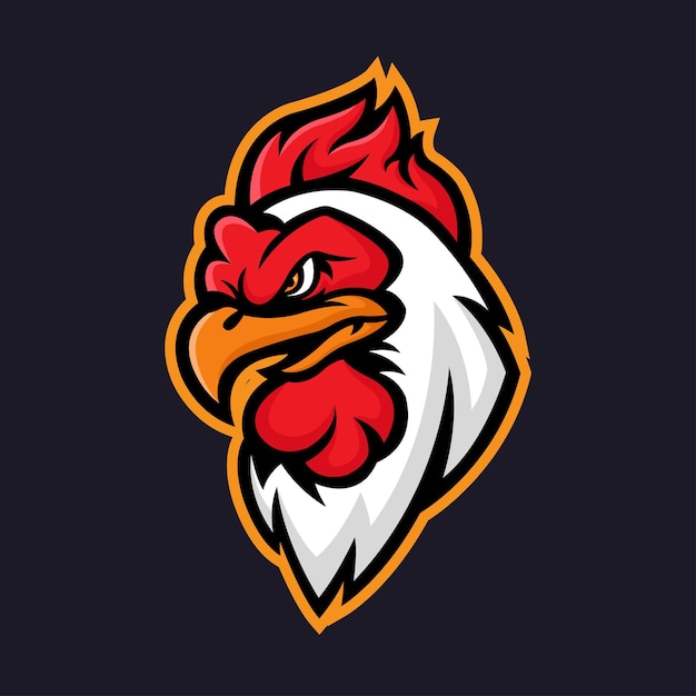 Vector de logotipo de mascota de gallo