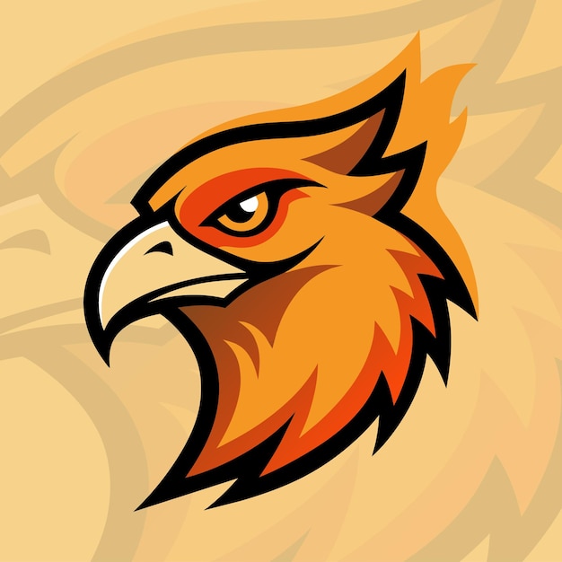 El vector del logotipo de la mascota del halcón nocturno