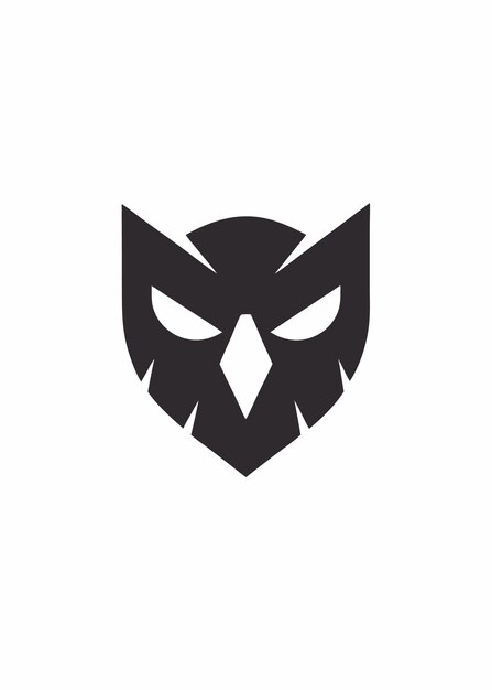 Vector del logotipo de la mascota del halcón sobre fondo blanco