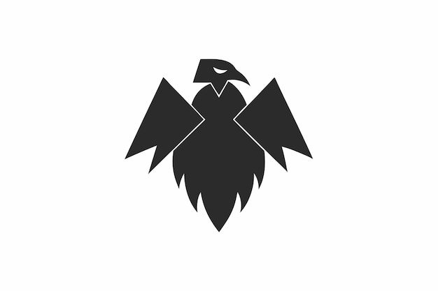 Vector del logotipo de la mascota del halcón sobre fondo blanco