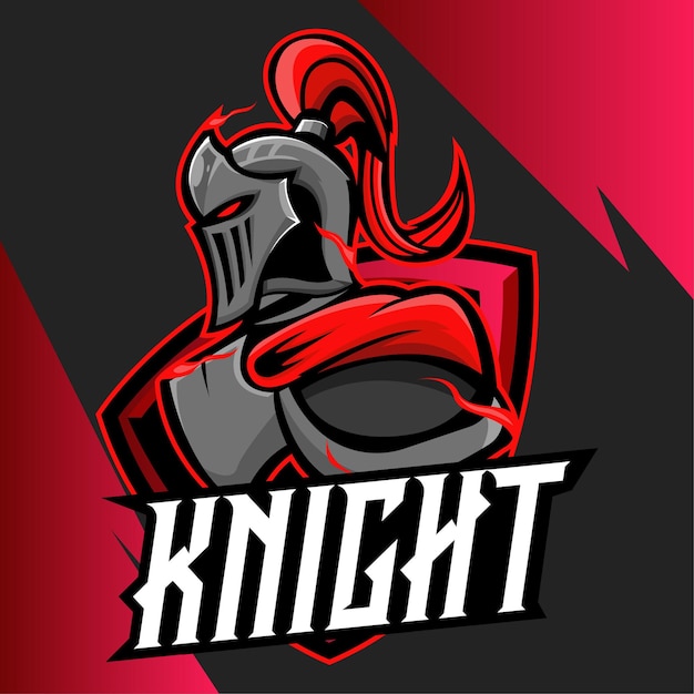 Vector del logotipo de la mascota de knight esport