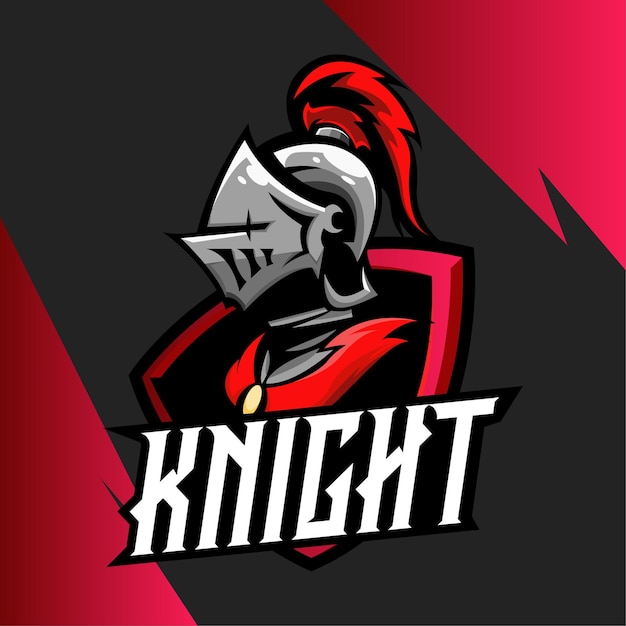 Vector del logotipo de la mascota de knight esport