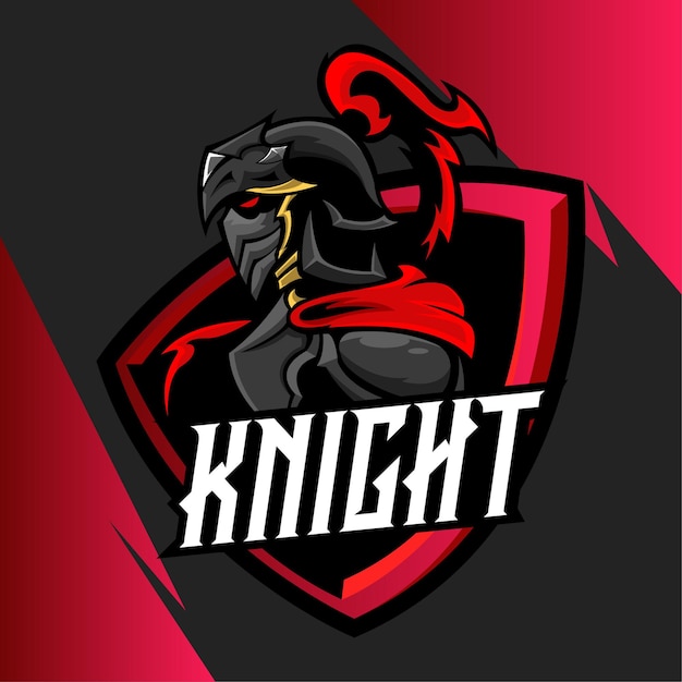 VECTOR DEL LOGOTIPO DE LA MASCOTA DE KNIGHT ESPORT